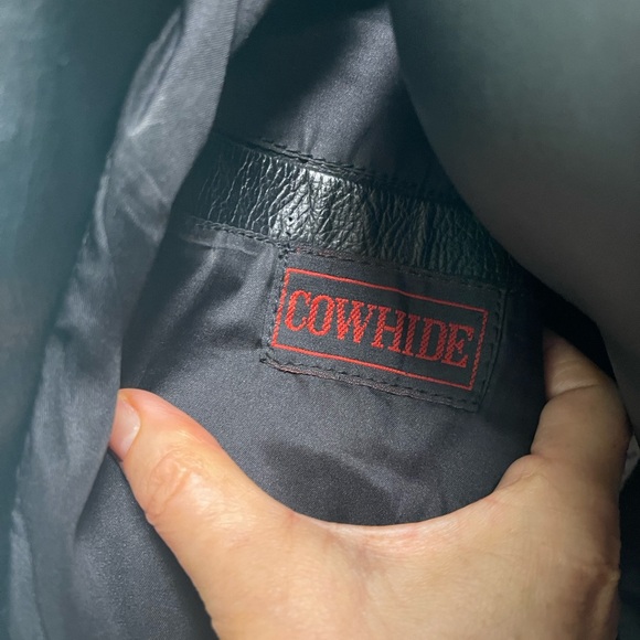 Vintage Vanguard Black Leather Motorcycle Jacket-Medium - Picture 5 of 15